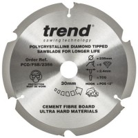 Trend Polycrystalline Circular Saw Blade PCD/FSB/2356 235mm x 6T x 30mm bore 94.00