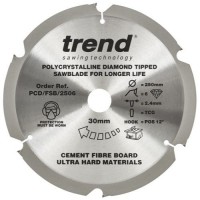 Trend Polycrystalline Circular Saw Blade PCD/FSB/2506 250mm x 6T x 30mm bore 98.99