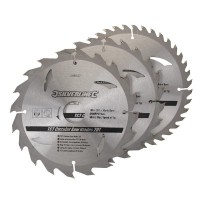 TCT Circular Saw Blades Silverline 180mm Pack of 3 £21.49