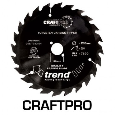 Trend Non-Stick Coated Circular Saw Blade CSB/TC19040 CraftPro TCT 190mm 40T 30mm