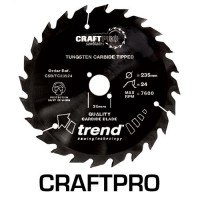 Trend Non-Stick Coated Circular Saw Blade CSB/TC25060 CraftPro TCT 250mm 60T 30mm 49.51