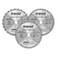 Trend Circular Saw Blades 184mm Mixed Triple Pack CSB/CC184/3PK 24T/48T/60T 65.98