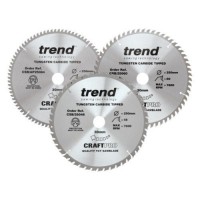 Trend Circular Saw Blades Craft Pro Triple Pack CSB/250/3PK 250mm x 48T - 60T - AP/84T x 30mm 114.13