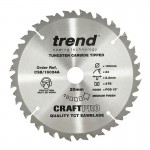 Trend Circular Saw Blade CSB/16024A CraftPro TCT 160mm 24T 20mm 25.19