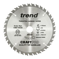 Trend Circular Saw Blade CSB/16036 CraftPro TCT 160mm 36T 20mm 24.82