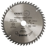 Trend Circular Saw Blade CSB/25048 CraftPro TCT 250mm 48T 30mm 41.80