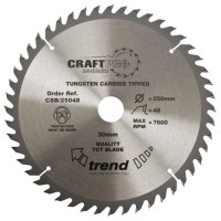 Trend Circular Saw Blade CSB/25048 CraftPro TCT 250mm 48T 30mm 39.59