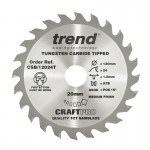Trend Circular Saw Blade CSB/12024T CraftPro TCT 120mm 24T 20mm 19.17