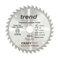 Trend Circular Saw Blade CSB/19036TC CraftPro 190mm x 36T x 30mm x 1.55mm 26.72