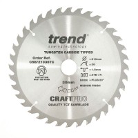Trend Circular Saw Blade CSB/21036TC CraftPro 210mm x 36T x 30mm x 1.8mm 32.26
