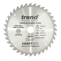 Trend Circular Saw Blade CSB/21036TC CraftPro 210mm x 36T x 30mm x 1.8mm 30.55