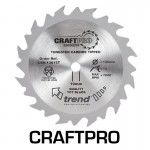 Trend Circular Saw Blade CSB/16552T CraftPro TCT 165mm 52T 20mm Thin 25.07