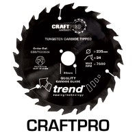 Trend Non-Stick Coated Circular Saw Blade CSB/TC19024T CraftPro TCT 190mm 24T 30mm £24.03