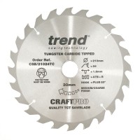 Trend Circular Saw Blade CSB/21024TC CraftPro 210mm x 24T x 30mm x 1.8mm 30.24