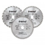Trend Circular Saw Blades Craft Pro Triple Pack CSB/165/3PK/C 165mm x 24T - 40T x 20mm 45.71