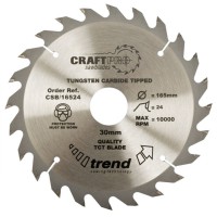 Trend Circular Saw Blade CSB/23524 CraftPro TCT 235mm 24T 30mm 33.38