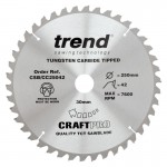 Trend Circular Saw Blade CSB/CC25042 CraftPro TCT Mitre Saw Crosscutting 250mm 42T 30mm 40.47