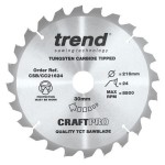 Trend Circular Saw Blade CSB/CC18448T CraftPro TCT Mitre Saw Crosscutting 184mm 48T 16mm 32.31