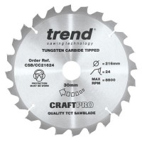 Trend Circular Saw Blade CSB/CC18448T CraftPro TCT Mitre Saw Crosscutting 184mm 48T 16mm 32.31