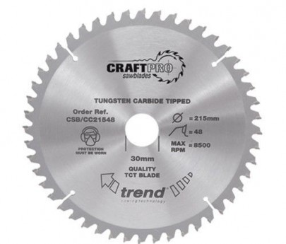 Trend Circular Saw Blade CSB/CC19048 CraftPro TCT Mitre Saw Crosscutting 190mm 48T 30mm
