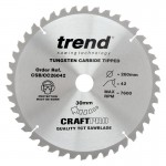 Trend Circular Saw Blade CSB/CC26042 CraftPro TCT Mitre Saw Crosscutting 260mm 42T 30mm 39.25