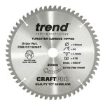 Trend Circular Saw Blade CSB/CC18460T CraftPro TCT Mitre Saw Crosscutting 184mm 60T 16mm 35.33