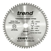 Trend Circular Saw Blade CSB/CC18460T CraftPro TCT Mitre Saw Crosscutting 184mm 60T 16mm 35.33