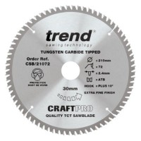 Trend Circular Saw Blade Craft Pro CSB/21072  210mm x 72T x 30mm Schepp 42.81
