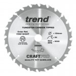 Trend Circular Saw Blade CSB/18424T CraftPro TCT 184mm 24T 20mm Thin 24.45