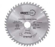 Trend Circular Saw Blade CSB/CC21548 CraftPro TCT Mitre Saw Crosscutting 215mm 48T 30mm 33.38