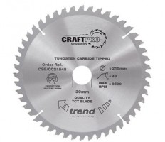 Trend Circular Saw Blade CSB/CC25460T CraftPro TCT Mitre Saw Crosscutting 254mm 60T 30mm Thin 52.45