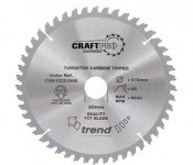 Trend Circular Saw Blade CSB/CCTC26060 CraftPro TCT Mitre Saw Crosscutting 260mm 60T 30mm 50.11
