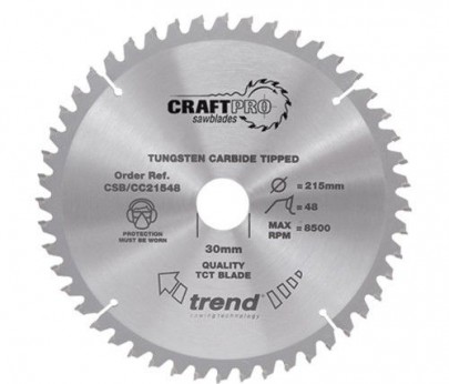 Trend Circular Saw Blade CSB/CCTC26060 CraftPro TCT Mitre Saw Crosscutting 260mm 60T 30mm