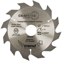 Trend Circular Saw Blade CSB/19012 CraftPro TCT 190mm 12T 30mm 19.44