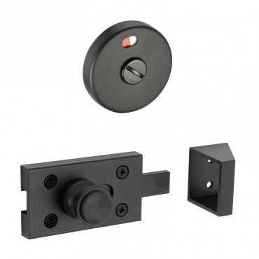 Toilet Cubicle Door Lock with Indicator T207MB Matte Black