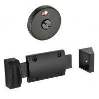 Toilet Cubicle Curved Door Lock with Indicator T208MB Matte Black 52.78