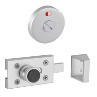 Toilet Cubicle Door Lock with Indicator T207SA Satin Aluminium 31.66