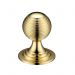 Zoo Queen Anne Ringed Cabinet Knob 38mm Polished Brass