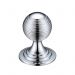 Zoo Queen Anne Ringed Cabinet Knob 32mm Polished Chrome