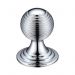 Zoo Queen Anne Ringed Cabinet Knob 38mm Polished Chrome