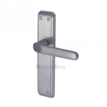 Marcus DEC3000-SC Deco Lever Lock Door Handles Satin Chrome