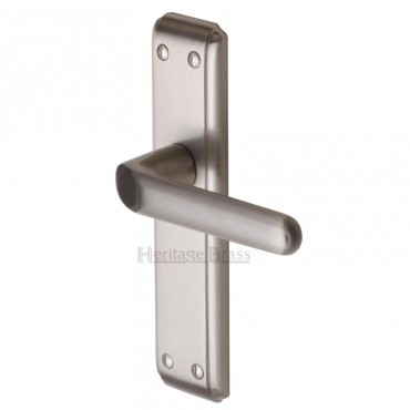 Marcus DEC3000-SN Deco Lever Lock Door Handles Satin Nickel