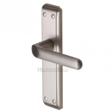 Marcus DEC3030-SN Deco Lever Bathroom Door Handles Satin Nickel