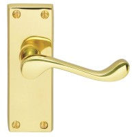Carlisle Brass Door Handles DL55 Victorian Scroll Lever Latch Polished Brass 31.77