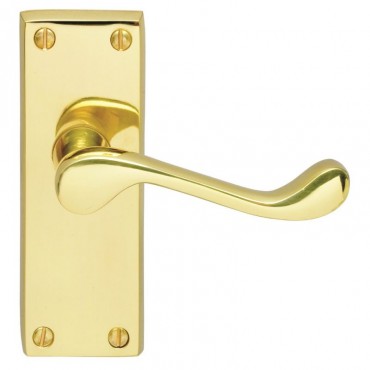 Carlisle Brass Door Handles DL55WC Victorian Scroll Bathroom Privacy Latch Polished Brass