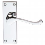 Carlisle Brass Door Handles DL55CP Victorian Scroll Lever Latch Polished Chrome 28.22