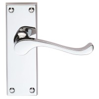 Carlisle Brass Door Handles DL55CP Victorian Scroll Lever Latch Polished Chrome 28.22