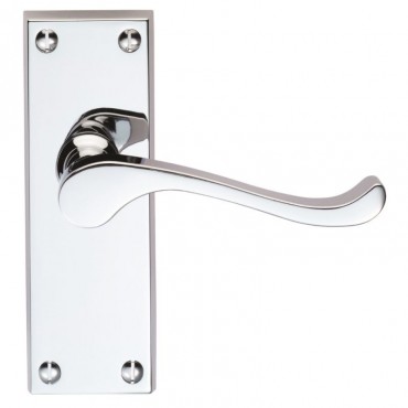 Carlisle Brass Door Handles DL55CP Victorian Scroll Lever Latch Polished Chrome