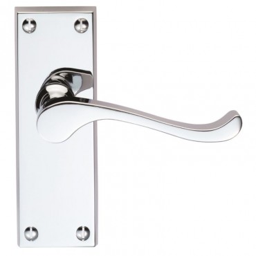 Carlisle Brass Door Handles DL55SC Victorian Scroll Lever Latch Satin Chrome