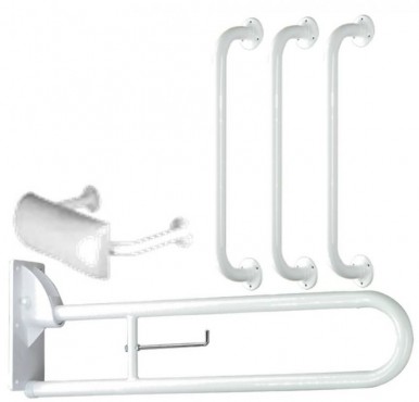 Doc M Low Level Grab Rail Set (3) White